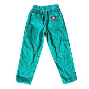 Vintage 90s Corduroy Pants Pull On Kids Unisex 6 Teal Retro Classic Nostalgic